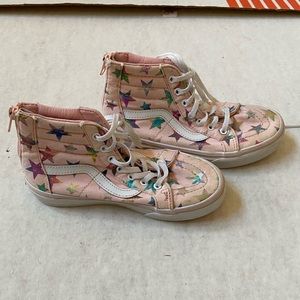 KIDS FOIL STARS SK8-HI ZIP pink kids sz 2.5